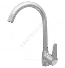 Смеситель для кухонной мойки ручка сбоку одноручный излив Д24 H-220мм Стандарт ЦС-СМ 27/22ш М-40 Центр Сантехники (Подольск) ПП801503