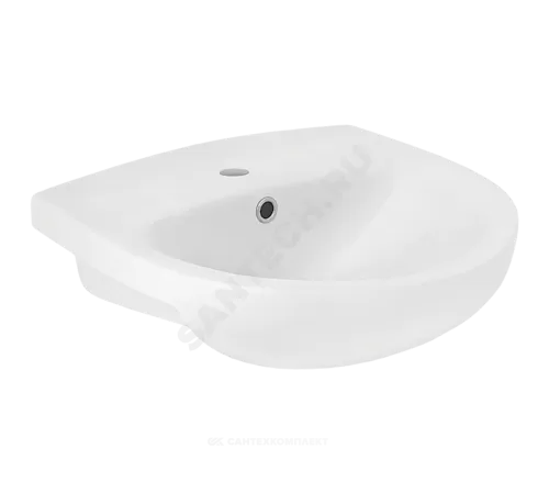 Умывальник мебельный Канны 50 1 отверстие под смеситель по центру белый Santek 1.WH11.0.243