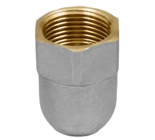 Угольник латунь никель Ду 40 (1 1/2") ВР/ВР 9001 ГОСТ 32585-2013 Aquasfera 9001-05