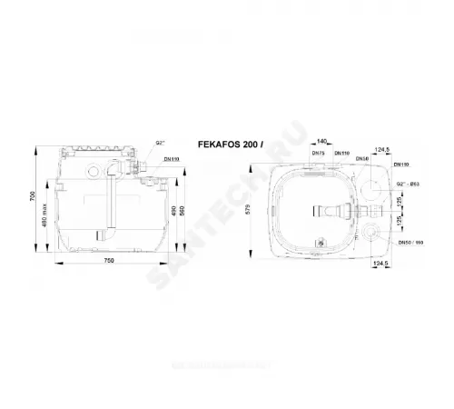 Ёмкость для КНС FEKABOX 200 л DAB 60162080