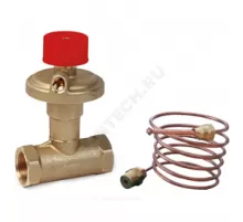 Клапан балансировочный автомат латунь R206C-1 Ду 25 G1" A Ру25 ВР 5-30 кПа Kvs=4.15м3/ч без ниппелей Giacomini R206CY205