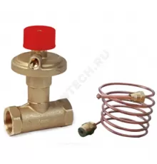 Клапан балансировочный автомат латунь R206C-1 Ду 25 G1" A Ру25 ВР 5-30 кПа Kvs=4.15м3/ч без ниппелей Giacomini R206CY205