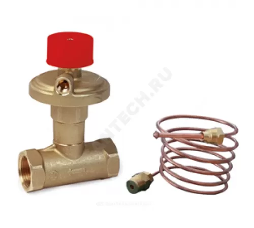 Клапан балансировочный автомат латунь R206C-1 Ду 25 G1" A Ру25 ВР 5-30 кПа Kvs=4.15м3/ч без ниппелей Giacomini R206CY205