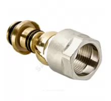 Евроконус для МП труб латунь обжим Дн 20х2,0х3/4" с накидной гайкой SantechSystems