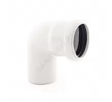 Отвод PP-M бесшумный белый Дн 32х45гр б/нап в/к RTP (РосТурПласт) 36397