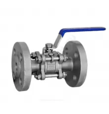 Кран шаровой нерж SS316 трёхсоставной Ду 125 Ру16 фл под электропривод с рукояткой ISO F10/F12 полнопроходной Benarmo