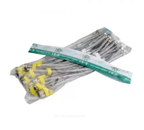 Подводка гибкая для воды нержавеющая оплетка 1/2" г-ш L=2.5м Профсан PS-FM250