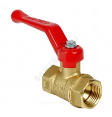 Кран шаровой латунь 11Б27фт1М Ду 20 Ру40 ВР рычаг красный VALFEX VF.214.LR1.034.N/P59