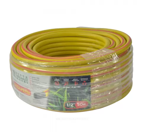 Шланг поливочный армированный ПВХ Дв 12,5 (1/2") бухта 50м Акварель непрозрачный Завод ПолимерШланг НФ-00000066