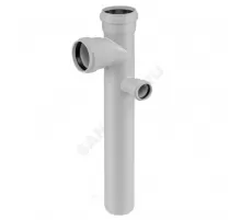 Крестовина PP-MD 2-уровневая правая бесшумная светло-серая Skolan Safe SKDDAR Дн 110х110х58х87гр (DN110х110х50) б/нап в/к Ostendorf 335690