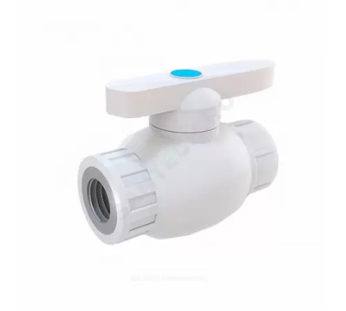 Кран шаровой PP-R полнопроходной белый Дн 20х1/2" ВР RTP (РосТурПласт) 16207