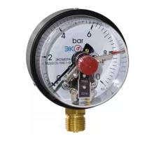 Манометр электроконтактный МД02(Э) радиальный Дк100мм 0-1,0 МПа кл.1,5 М20х1,5 ЭКОМЕРА