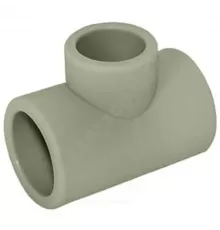 Тройник PP-R переходной серый Дн 90х75х90 внутренняя пайка VALFEX 10907590Г