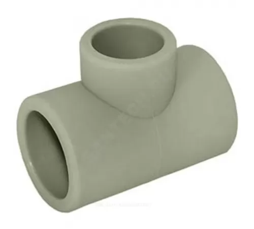 Тройник PP-R переходной серый Дн 90х75х90 внутренняя пайка VALFEX 10907590Г