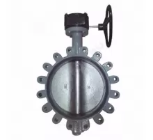 Затвор дисковый поворотный чугун R59FL Ду 450 Ру16 с резьб проушинами с редуктором диск чугун манжета EPDM Giacomini R59FLX045