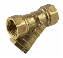 Фильтр магнитный сетчатый Y-образный латунь Ду 25 Ру20 1" ВР 4006 с отверстием под пломбу с пробкой Aquasfera 4006-03