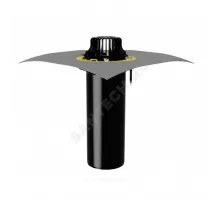 Воронка кровельная VMO/P с вертикальным выпуском PP Дн 160 с листвоуловителем, ПВХ полотном, электрообогревом Fachmann 01.160