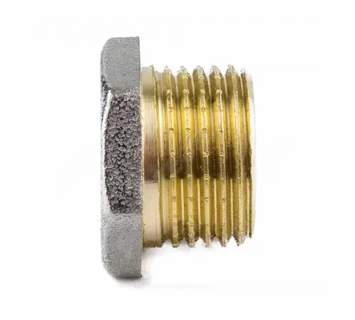 Заглушка латунь никель Ду 40 (1 1/2") НР 9017 ГОСТ 32585-2013 Aquasfera 9017-05