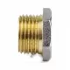 Заглушка латунь никель Ду 40 (1 1/2") НР 9017 ГОСТ 32585-2013 Aquasfera 9017-05