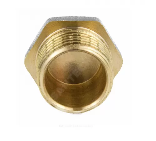 Заглушка латунь никель Ду 40 (1 1/2") НР 9017 ГОСТ 32585-2013 Aquasfera 9017-05