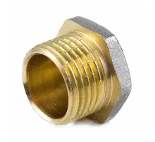 Заглушка латунь никель Ду 40 (1 1/2") НР 9017 ГОСТ 32585-2013 Aquasfera 9017-05