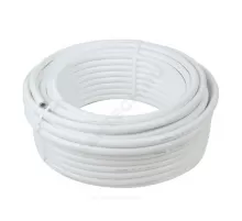 Труба гофрированная сталь нерж в белой оболочке SS304 15A Ру15 отожженная бухта 50м STAHLMANN SP3041501050