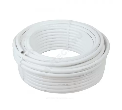 Труба гофрированная сталь нерж в белой оболочке SS304 15A Ру15 отожженная бухта 50м STAHLMANN SP3041501050