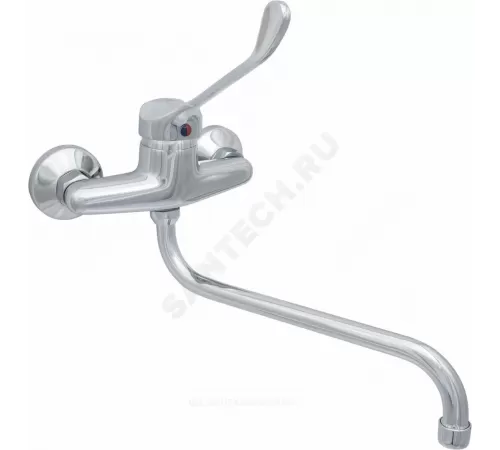 Смеситель для кухонной мойки хирургический локтевой одноручный излив Д18 L-300мм Престиж ЦС-СМ 294-2 М-44 Центр Сантехники (Подольск)