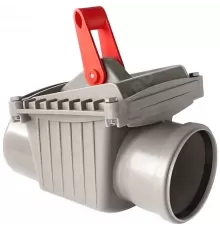 Клапан PP-H обратный канализационный серый Дн 110 б/нап VALFEX 26100110