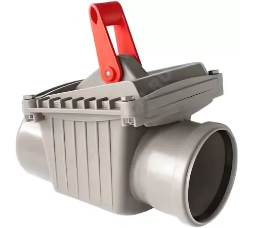 Клапан PP-H обратный канализационный серый Дн 110 б/нап VALFEX 26100110