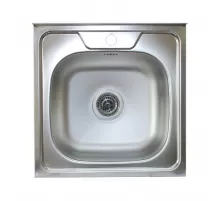 Мойка накладная 500х500х150мм сталь нержавеющая AISI 201 без сифона выпуск 1 1/2" Владикс V-206