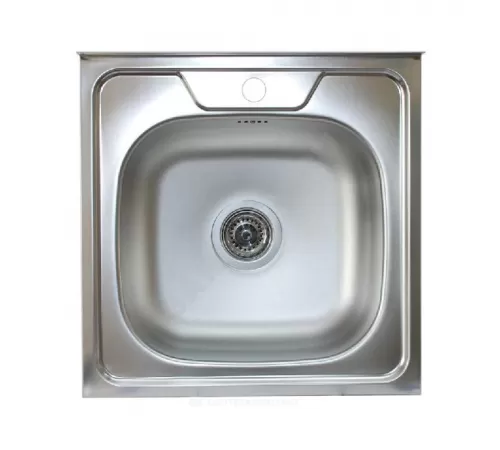 Мойка накладная 500х500х150мм сталь нержавеющая AISI 201 без сифона выпуск 1 1/2" Владикс V-206