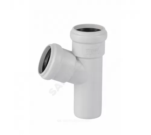 Тройник PP-MD бесшумный светло-серый Skolan Safe SKEA Дн 58х58х67гр (DN50) б/нап в/к Ostendorf 332300
