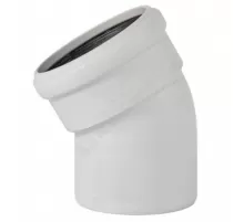 Отвод PP-MD бесшумная светло-серый Skolan Safe SKB Дн 110х30гр (DN110) б/нап в/к Ostendorf 335110