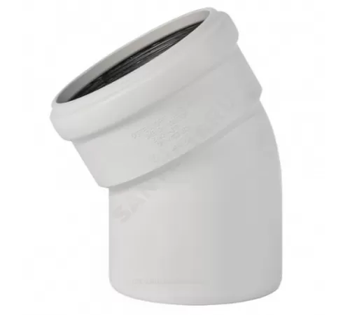 Отвод PP-MD бесшумная светло-серый Skolan Safe SKB Дн 110х30гр (DN110) б/нап в/к Ostendorf 335110