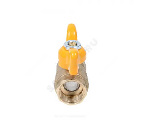 Кран шаровой латунь газ Стандарт Ду 20 Ру40 ВР полнопроходной бабочка Dist 412Б