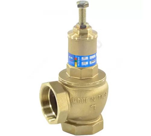 Клапан предохранительный пружинный угловой латунь 1831 Ду 25х25 ВР G1"хG1" Рн=0.5...16бар 180С OR 1831.025