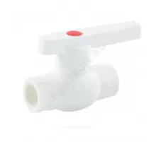 Кран шаровой PP-R белый Дн 40 внутренняя пайка OPTIMA VALFEX VALF 10145040