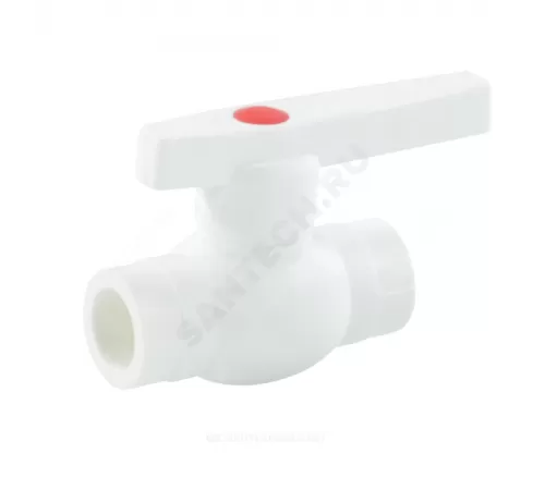 Кран шаровой PP-R белый Дн 20 внутренняя пайка OPTIMA VALFEX VALF 10145020