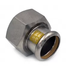 Муфта сталь нерж AISI 316L Дн 42х1 1/2" Ру5 пресс/ВР Inoxpres Gas RM 190112042G