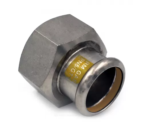 Муфта сталь нерж AISI 316L Дн 42х1 1/2" Ру5 пресс/ВР Inoxpres Gas RM 190112042G