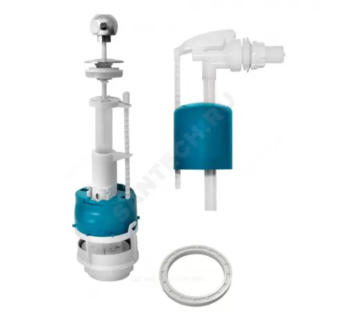 Арматура для бачка сливная/наливная 1/2" боковое подключение шток хром старт-стоп Инкоэр СБа-БпрН-А-В