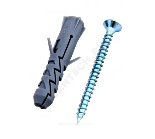 Шуруп крестообразный шлиц D5х60/10х50 с дюбелем