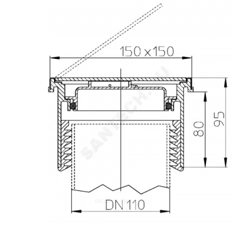 Ревизия-прочистка PP/нерж сталь Ду 100 б/нап HL HL98SML