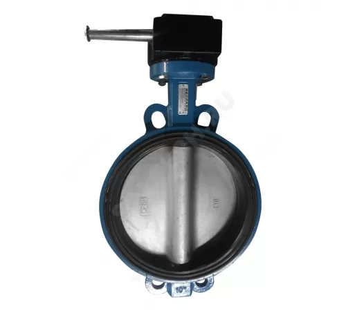 Затвор дисковый поворотный чугун Ду 350 Ру25 межфл с редуктором диск нерж манжета EPDM EURO Benarmo