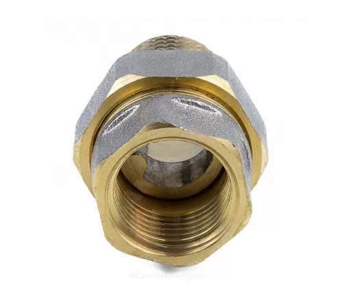 Соединитель латунь никель американка Ду 20 (3/4") прямой ВР/НР 9013 ГОСТ 32585-2013 Aquasfera 9013-02