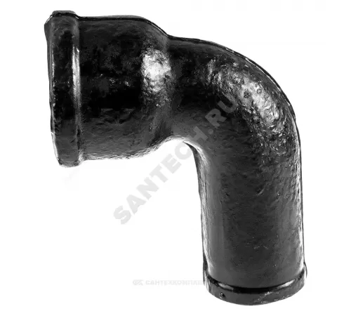 Колено чугун канализационное Ду 50х90гр б/н ГОСТ 6942-98