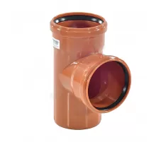 Тройник НПВХ коричневый Дн 500х315х87гр б/нап в/к KGEA Ostendorf 227420