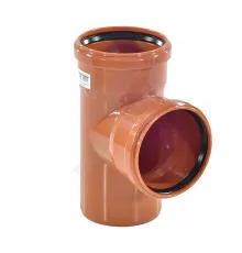 Тройник НПВХ коричневый Дн 500х160х87гр б/нап в/к KGEA Ostendorf 227450