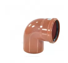 Отвод НПВХ коричневый Дн 200х87гр б/нап в/к KGB Ostendorf 223240